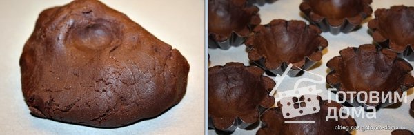 Песочные шоколадные корзиночки фото к рецепту 1