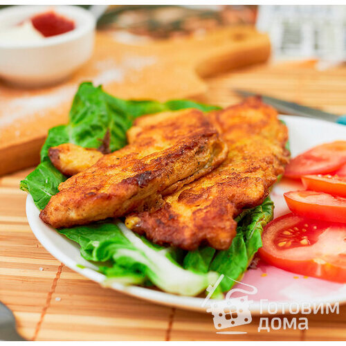 Куриное филе в сметанном кляре