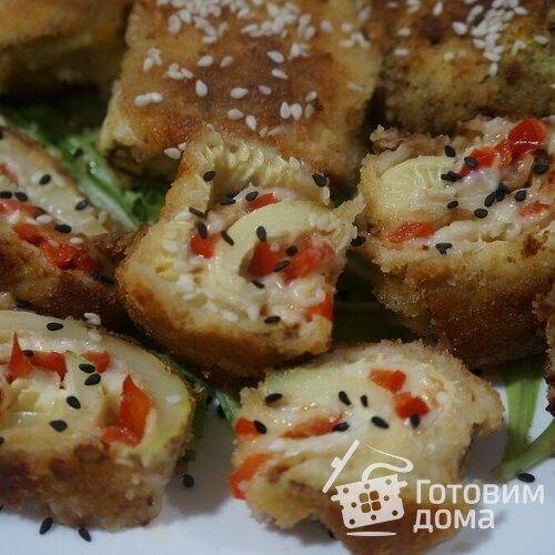 Рулеты из кабачков