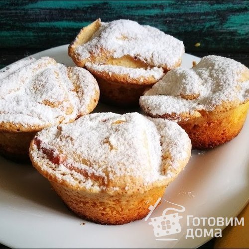 Мини шарлотки с яблоками