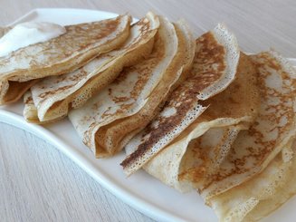 Заварные блины на кефире