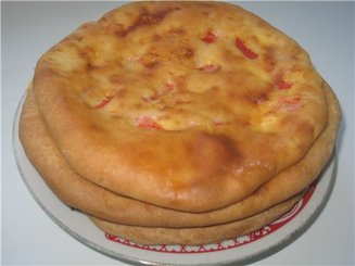 Лепешки с брынзой и перцем