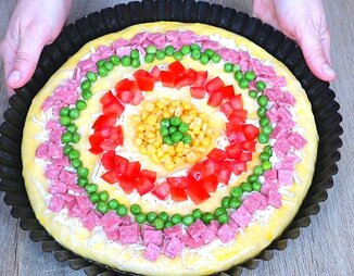 Радужный пирог-пицца