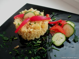 Рис с чесноком и сливочным маслом