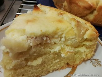 Сливовый пирог со сливочной начинкой
