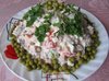 Салат с ветчиной, яйцами и овощами