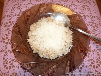 Овсяная каша со свежим шпинатом и сыром