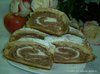 Творожный рулет в яблочном пироге