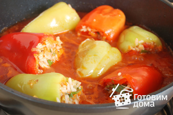 Перец, фаршированный рисом и овощами фото к рецепту 5
