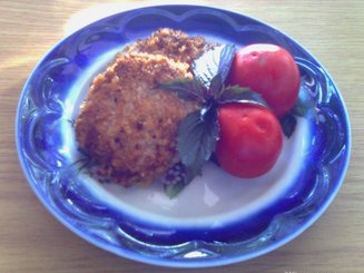 Мясные биточки с кабачками и сыром
