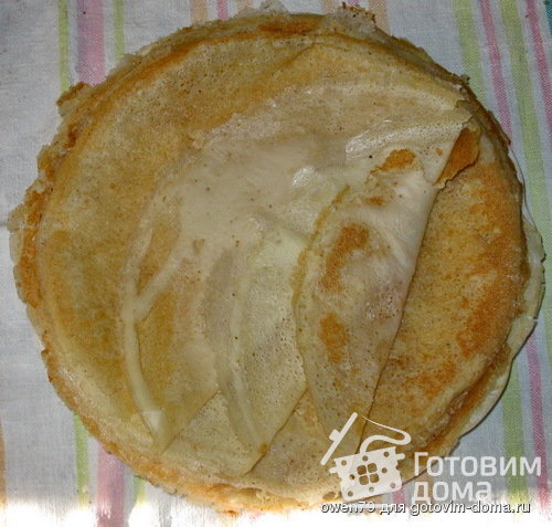 Блинный пирог с творожной начинкой. фото к рецепту 1