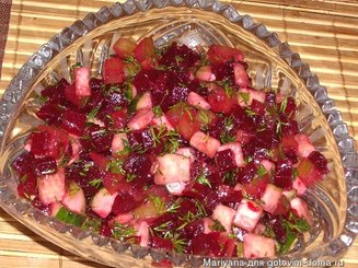 Салат из свеклы и огурцов