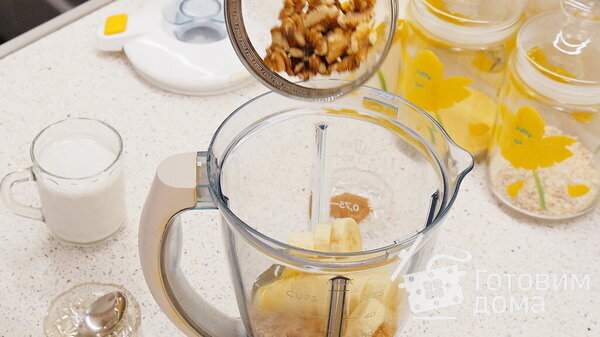 Смузи с гречкой, бананом, орехами и мёдом фото к рецепту 6