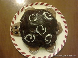 Торт "Черепашка" со сметанкой