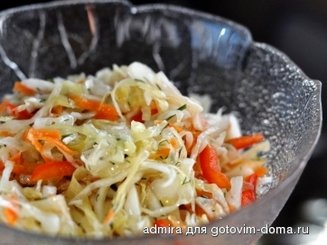 Салат с капустой "Пестренький"