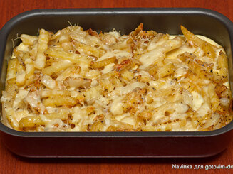 Картофель по-швейцарски, запеченный с сыром и сливками
