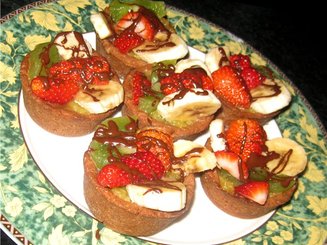 Песочные шоколадные корзиночки