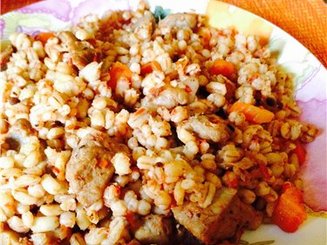 Перловая каша в казане