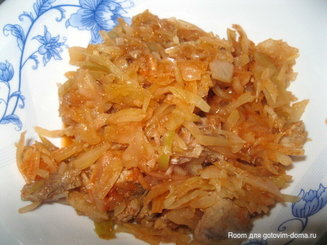 Капуста тушеная с мясом