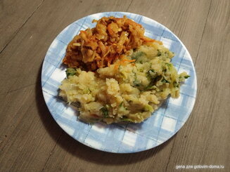 Пюре картофельное с савойской капустой