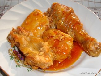 Курица в розовом соусе