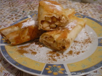 Яблочные рулетики из лаваша