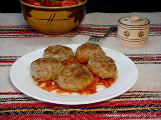 Куриные тефтели с ячкой