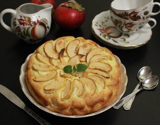 Пирог с творожно - яблочной начинкой