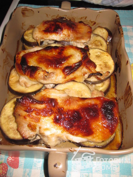 Курица с баклажанами под чесночным маринадом. фото к рецепту 5