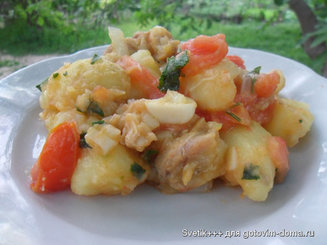 Оджахури из курицы по-грузински