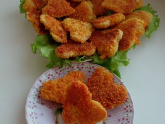 Хрустящие "сердечки" с сырной начинкой