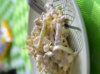 Салат "Ташкент". Из зеленой редьки и мяса