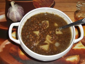 Чечевичный суп с картофелем (без масла)