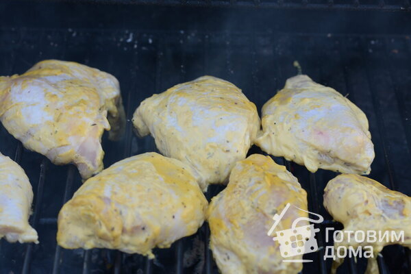 Курица в горчичном майонезе на мангале фото к рецепту 3