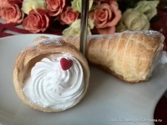Белковый заварной крем с желирующим сахаром (мой вариант)