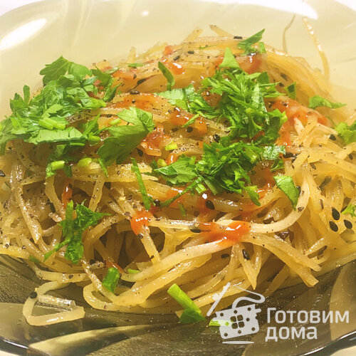 Китайский салат из сырой картошки