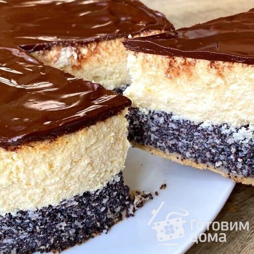Пирог с творогом и маком