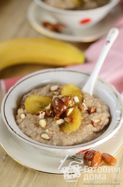 Banana Bread Porridge - Овсяная каша с бананами и орехами фото к рецепту 1