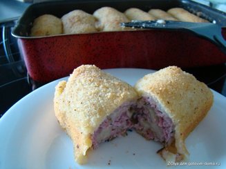 Картофельные рулетики с мясом