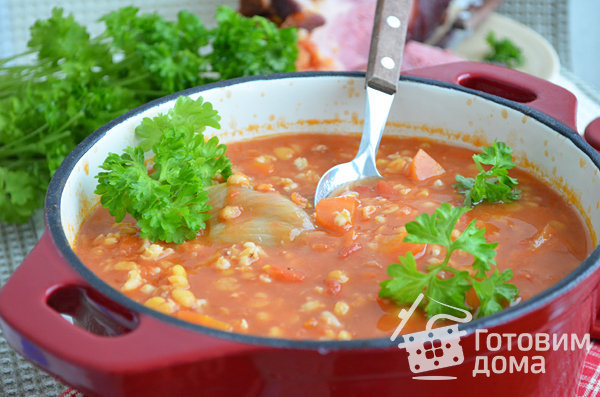 Гороховый суп, запеченный в духовке фото к рецепту 3
