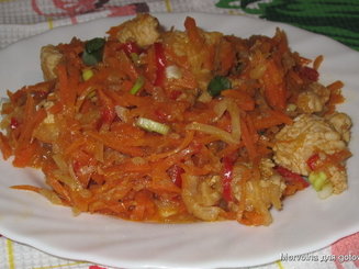 Овощная скоровода с мясом индейки