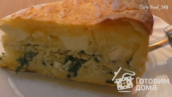 Заливной пирог (запеканка) с сыром фета фото к рецепту 21