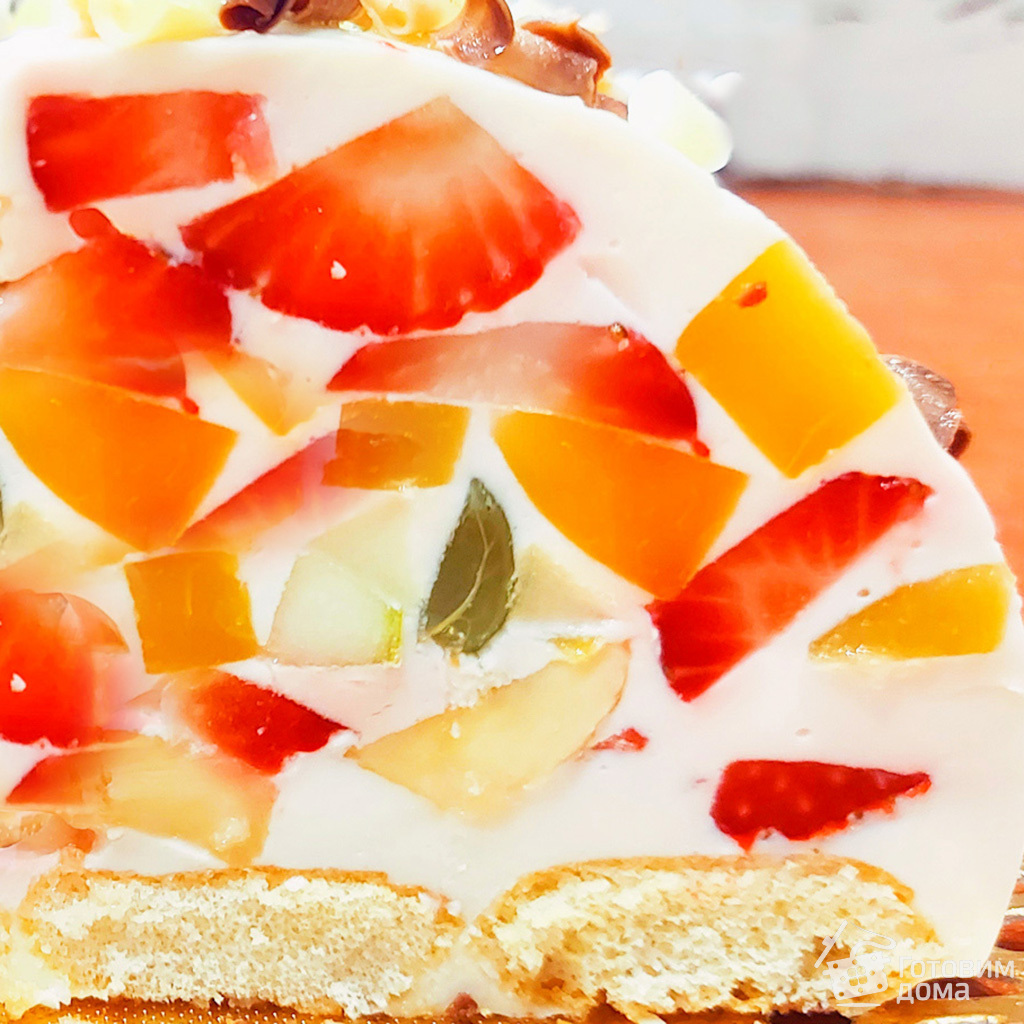 Торт без выпечки: легкие рецепты желейных тортов с фруктами