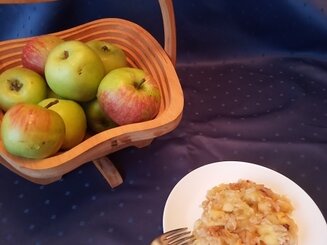Рис с яблоками