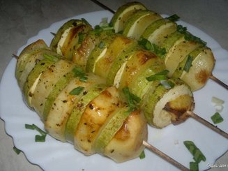 Шашлычки из картофеля и цуккини