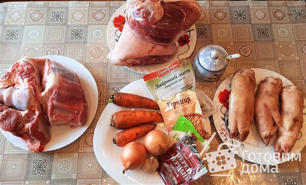 Холодец из свиной рульки и говядины фото к рецепту 1
