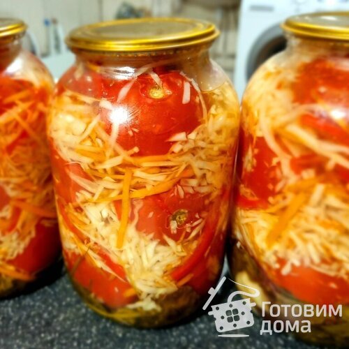 Помидоры с капустой на зиму