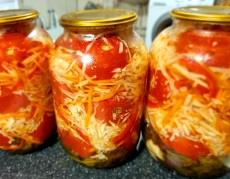 Помидоры с капустой на зиму