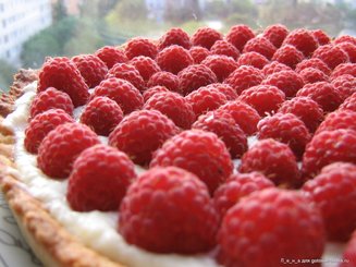 Малиновый тарт с заварным кремом